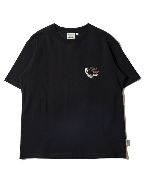 POWER TO THE PEOPLE(パワートゥーザピープル)の「【POWER TO THE PEOPLE】レトロテイスト ネコ刺繍クルーネックTシャツ / アニマル刺繍リンガーTシャツ(Tシャツ/カットソー・レディース・オフホワイト/ホワイト/ブラック/パープル・MEDIUM/X-LARGE/LARGE)」の9枚目の写真