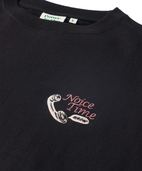 POWER TO THE PEOPLE(パワートゥーザピープル)の「【POWER TO THE PEOPLE】レトロテイスト ネコ刺繍クルーネックTシャツ / アニマル刺繍リンガーTシャツ(Tシャツ/カットソー・レディース・オフホワイト/ホワイト/ブラック/パープル・MEDIUM/X-LARGE/LARGE)」の14枚目の写真