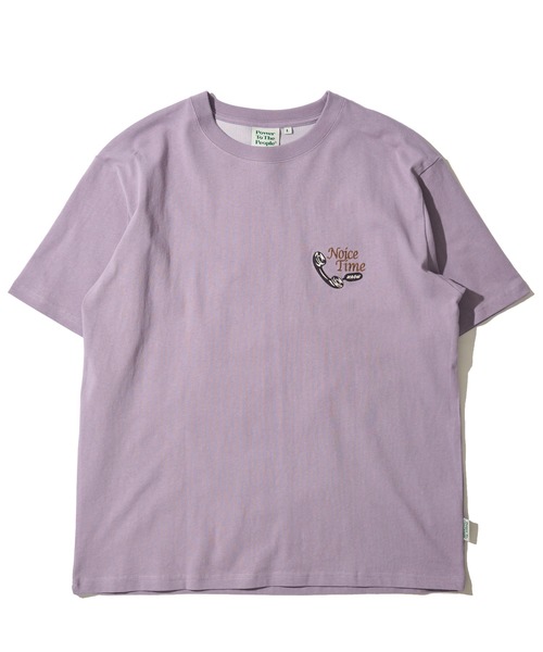 POWER TO THE PEOPLE(パワートゥーザピープル)の「【POWER TO THE PEOPLE】レトロテイスト ネコ刺繍クルーネックTシャツ / アニマル刺繍リンガーTシャツ(Tシャツ/カットソー・レディース・オフホワイト/ホワイト/ブラック/パープル・MEDIUM/X-LARGE/LARGE)」の11枚目の写真