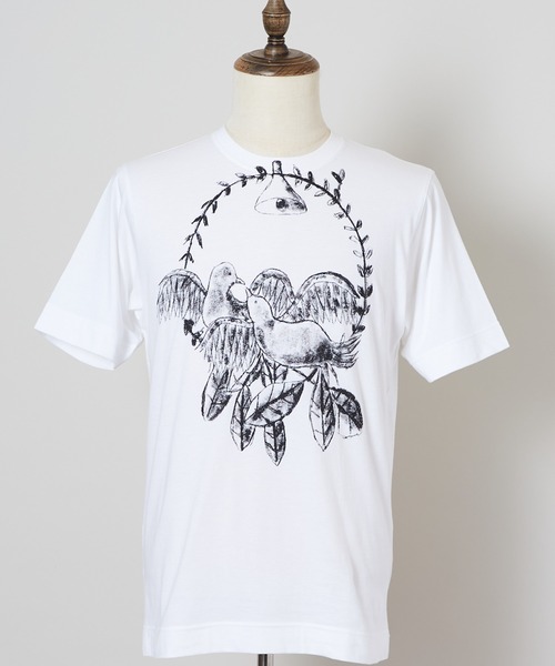 SHINYAKOZUKA(シンヤコヅカ)の「UPCYCLED BIRDS(Tシャツ/カットソー・メンズ・ブラック/チャコール/ホワイト・LARGE/MEDIUM/SMALL/X-LARGE)」の1枚目の写真