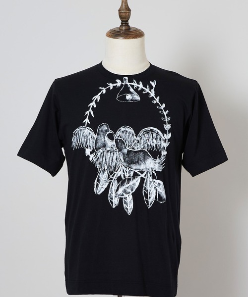 SHINYAKOZUKA(シンヤコヅカ)の「UPCYCLED BIRDS(Tシャツ/カットソー・メンズ・ブラック/チャコール/ホワイト・LARGE/MEDIUM/SMALL/X-LARGE)」の2枚目の写真