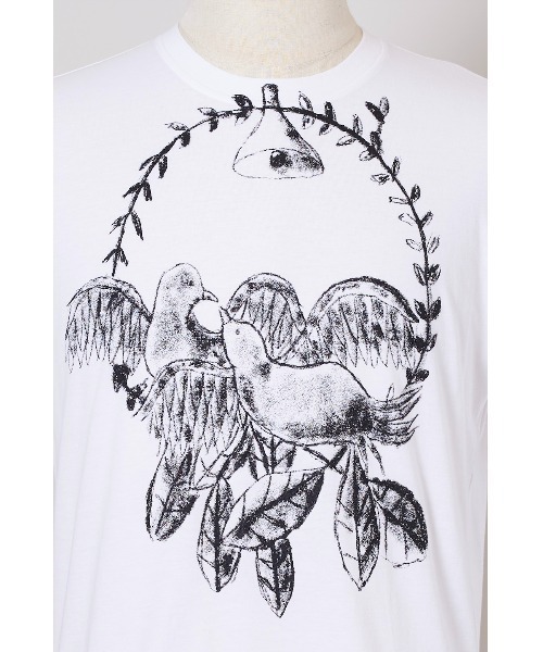 SHINYAKOZUKA(シンヤコヅカ)の「UPCYCLED BIRDS(Tシャツ/カットソー・メンズ・ブラック/チャコール/ホワイト・LARGE/MEDIUM/SMALL/X-LARGE)」の11枚目の写真