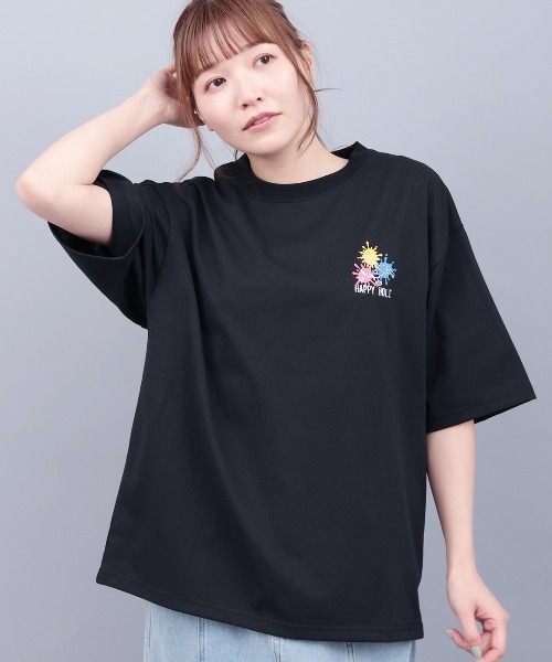 チチカカ（チチカカ）の「ホーリーおばけコミックプリントＴシャツ【ユニセックス】（Tシャツ/カットソー・メンズ・ブラック/カラフル・LARGE/MEDIUM）」の4枚目の写真