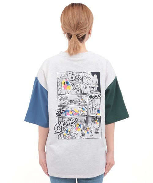 チチカカ（チチカカ）の「ホーリーおばけコミックプリントＴシャツ【ユニセックス】（Tシャツ/カットソー・メンズ・ブラック/カラフル・LARGE/MEDIUM）」の11枚目の写真