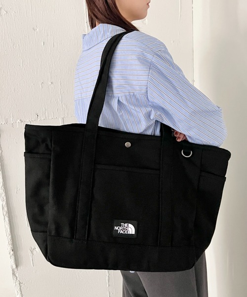 THE NORTH FACE(ザノースフェイス)の「THE NORTH FACE(ザ・ノースフェイス)/ALL-DAY TOTE L_PLUS/TNF A4 PC収納 ビッグサイズ トートバッグ 横型トート コットン素材 マザーズバッグ 通勤 通学(トートバッグ・レディース・カーキ/ブラック/キャメル・FREE)」の9枚目の写真