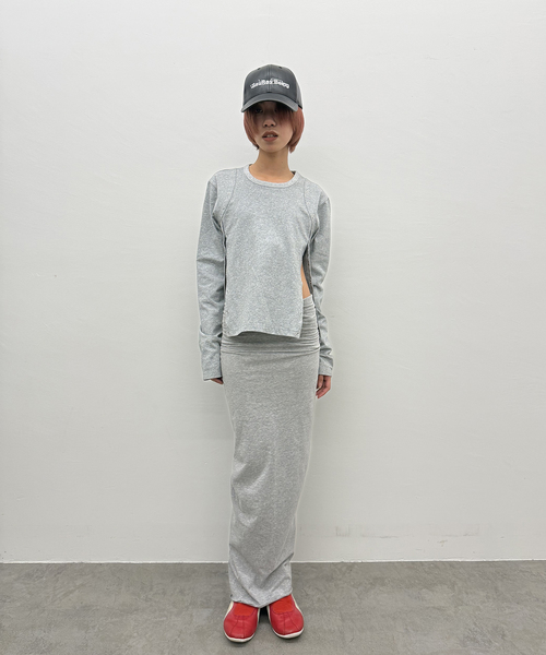 Oriens JOURNAL STANDARD（オリエンス ジャーナルスタンダード）の「ボタンディテールロングスリーブTee（Tシャツ/カットソー・レディース・グレー/レッド/ホワイト・FREE）」の9枚目の写真