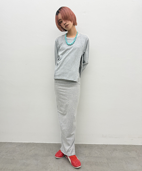 Oriens JOURNAL STANDARD（オリエンス ジャーナルスタンダード）の「ボタンディテールロングスリーブTee（Tシャツ/カットソー・レディース・グレー/レッド/ホワイト・FREE）」の15枚目の写真