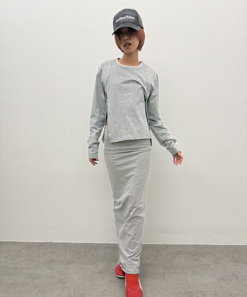 Oriens JOURNAL STANDARD（オリエンス ジャーナルスタンダード）の「ボタンディテールロングスリーブTee（Tシャツ/カットソー・レディース・グレー/レッド/ホワイト・FREE）」の17枚目の写真