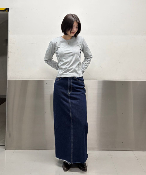 Oriens JOURNAL STANDARD(オリエンス ジャーナルスタンダード)の「ボタンディテールロングスリーブTee(Tシャツ/カットソー・レディース・グレー/レッド/ホワイト・FREE)」の5枚目の写真