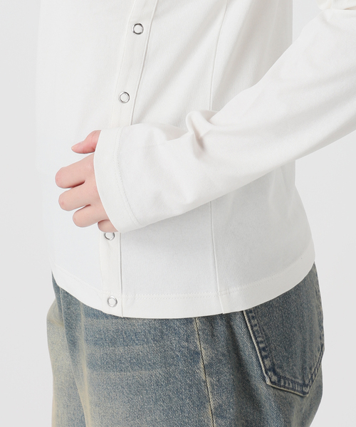 Oriens JOURNAL STANDARD（オリエンス ジャーナルスタンダード）の「ボタンディテールロングスリーブTee（Tシャツ/カットソー・レディース・グレー/レッド/ホワイト・FREE）」の20枚目の写真