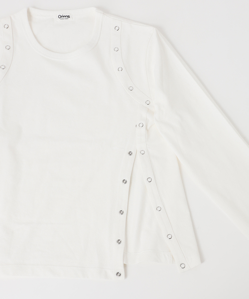 Oriens JOURNAL STANDARD（オリエンス ジャーナルスタンダード）の「ボタンディテールロングスリーブTee（Tシャツ/カットソー・レディース・グレー/レッド/ホワイト・FREE）」の21枚目の写真