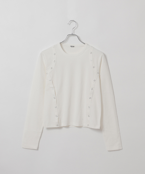 Oriens JOURNAL STANDARD（オリエンス ジャーナルスタンダード）の「ボタンディテールロングスリーブTee（Tシャツ/カットソー・レディース・グレー/レッド/ホワイト・FREE）」の22枚目の写真