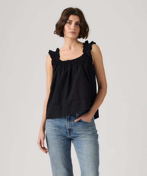 Levi's(リーバイス)の「Levi's/リーバイス メグ コットンブラウス(シャツ/ブラウス・レディース・ブラック・XS/S/M)」の2枚目の写真