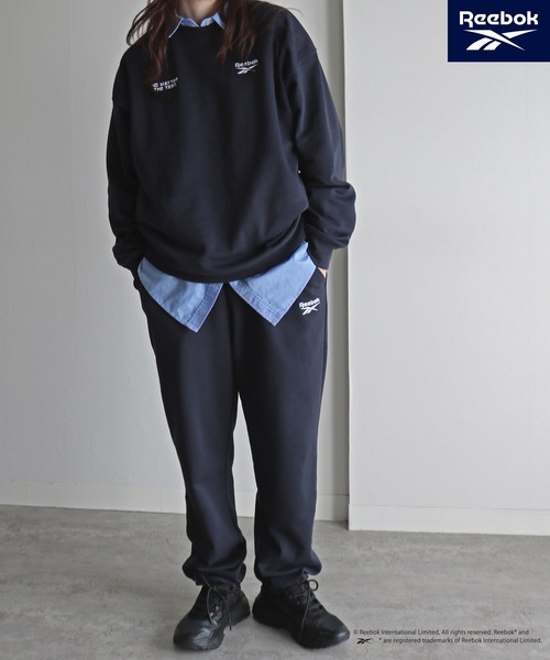 COURO（コウロ）の「【Reebok/リーボック】  裏毛ワンマイルセットアップ（セットアップ・レディース・ブラック/アッシュグレー/ネイビー/グリーン系・M/L/XL）」の4枚目の写真