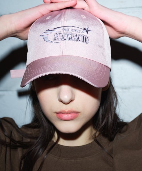 SLOWACID（スローアシッド）の「3ラインスターロゴナイロンボールキャップ[ライトピンク]（キャップ・レディース・その他・FREE）」の2枚目の写真