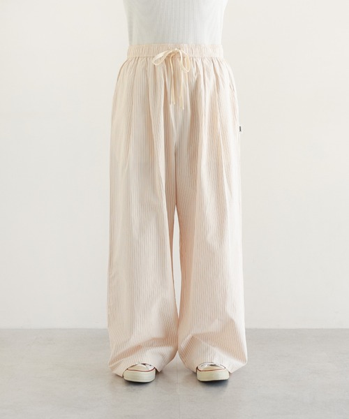 ANME(アンメ)の「カラーストライプ2タックイージーパンツ(その他パンツ・レディース・キナリ/ピンク/オフホワイト・L/M)」の8枚目の写真