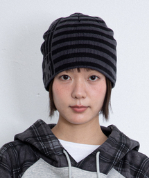 ISTKUNST（イストクンスト）の「STAR STRIPE BEANIE_BLACK(IK2FFMAB20A)（ニットキャップ/ビーニー）」