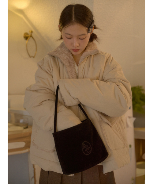 ANOETIC（アノエティック）の「ANC VELVET REVE BAG_BLACK（トートバッグ・レディース・ブラック・FREE）」の5枚目の写真
