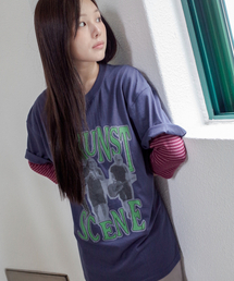 SCENE BAND TEE_NAVY(IK2EMMT510A)