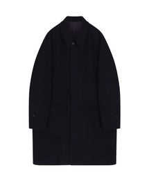 BELLIEF（ベリーフ）の「Wool Balmacaan Coat (Dark Navy)（チェスターコート）」