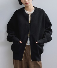 WEB限定】・【サステナブル】ジップニットカーディガン（カーディガン