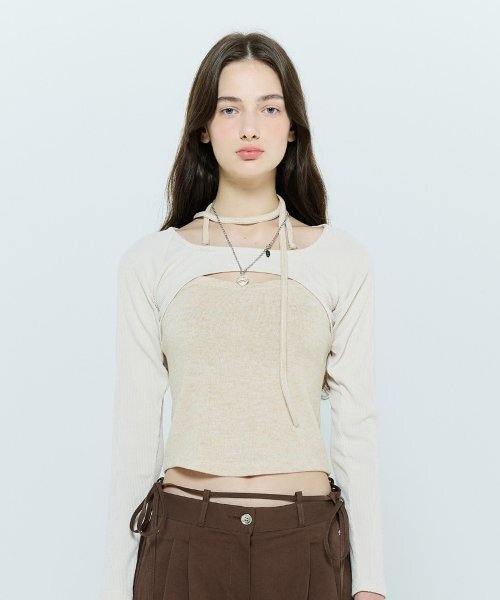 LARTIGENT(ラーティゼン)の「L6 CUTOUT RAGLAN TOP(CREAM)(Tシャツ/カットソー・レディース・その他・FREE)」の5枚目の写真