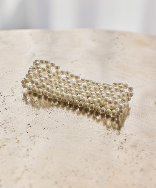 studio CLIP（スタディオクリップ）の「1連パールマルチゴム（ヘアゴム・レディース・ホワイト・FREE）」の2枚目の写真