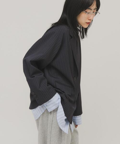 KBF（ケイビーエフ）の「レイヤードデザインジャケット（その他アウター・レディース・グレー系その他/ブルー系その他・ONE）」の5枚目の写真