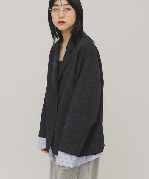 KBF（ケイビーエフ）の「レイヤードデザインジャケット（その他アウター・レディース・グレー系その他/ブルー系その他・ONE）」の6枚目の写真