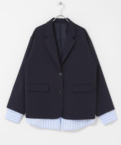 KBF（ケイビーエフ）の「レイヤードデザインジャケット（その他アウター・レディース・グレー系その他/ブルー系その他・ONE）」の10枚目の写真