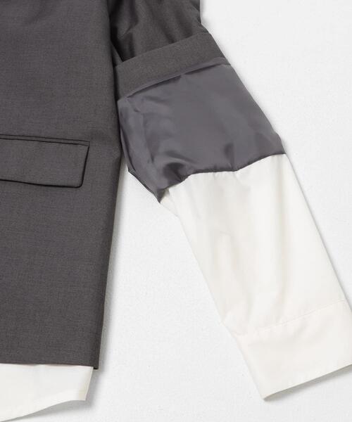 KBF(ケイビーエフ)の「レイヤードデザインジャケット(その他アウター・レディース・グレー系その他/ブルー系その他・ONE)」の3枚目の写真