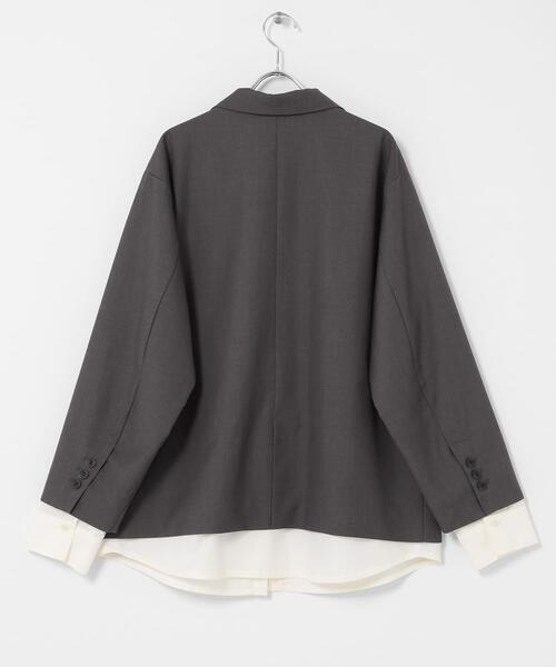 KBF(ケイビーエフ)の「レイヤードデザインジャケット(その他アウター・レディース・グレー系その他/ブルー系その他・ONE)」の5枚目の写真