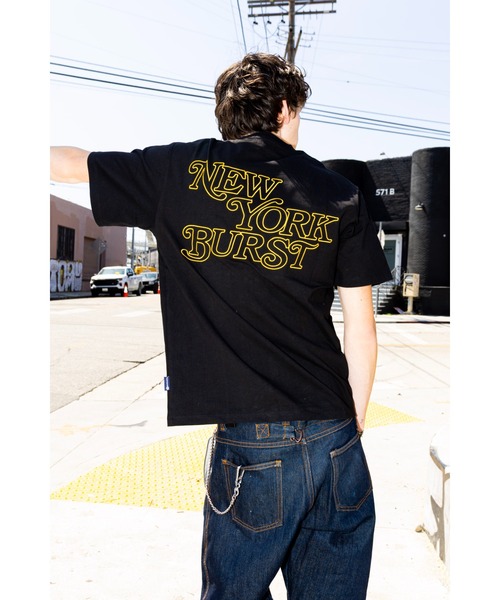 NEW YORK BURST（ニューヨークバースト）の「OG OUTLINE EMBROIDERY T-SHIRT（Tシャツ/カットソー・メンズ・ホワイト/ブラック・M/L/XL）」の22枚目の写真