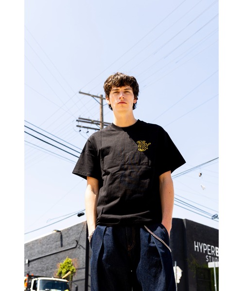 NEW YORK BURST（ニューヨークバースト）の「OG OUTLINE EMBROIDERY T-SHIRT（Tシャツ/カットソー・メンズ・ホワイト/ブラック・M/L/XL）」の21枚目の写真