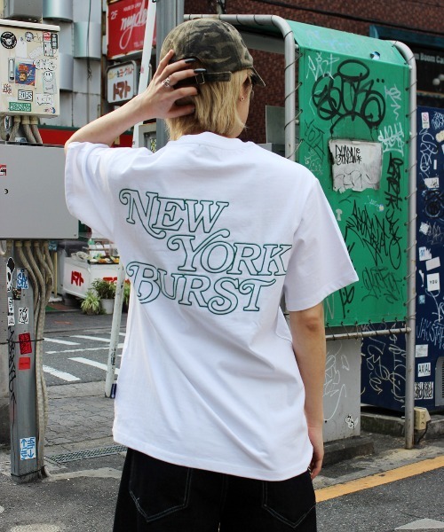 NEW YORK BURST（ニューヨークバースト）の「OG OUTLINE EMBROIDERY T-SHIRT（Tシャツ/カットソー・メンズ・ホワイト/ブラック・M/L/XL）」の20枚目の写真