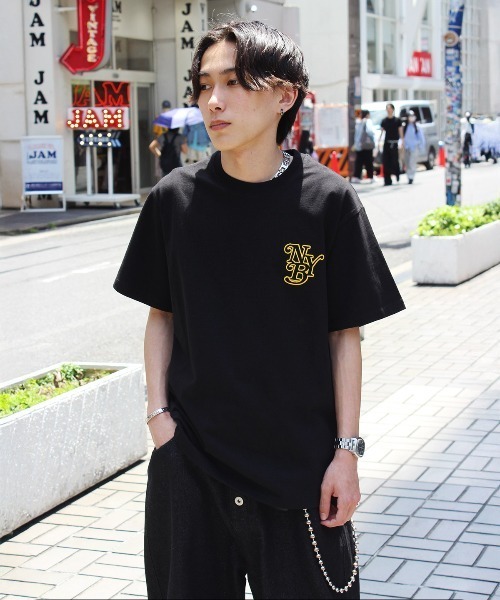 NEW YORK BURST（ニューヨークバースト）の「OG OUTLINE EMBROIDERY T-SHIRT（Tシャツ/カットソー・メンズ・ホワイト/ブラック・M/L/XL）」の17枚目の写真