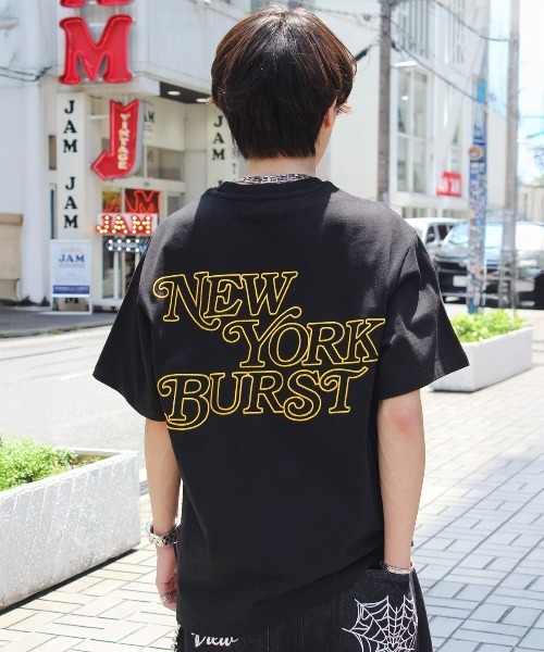 NEW YORK BURST（ニューヨークバースト）の「OG OUTLINE EMBROIDERY T-SHIRT（Tシャツ/カットソー・メンズ・ホワイト/ブラック・M/L/XL）」の18枚目の写真