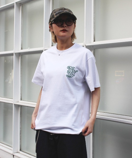NEW YORK BURST（ニューヨークバースト）の「OG OUTLINE EMBROIDERY T-SHIRT（Tシャツ/カットソー・メンズ・ホワイト/ブラック・M/L/XL）」の19枚目の写真