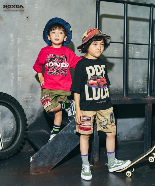 F.O.KIDS(エフオーキッズ)の「F.O.KIDS/エフオーキッズ HONDAコラボ4柄Tシャツ 天竺編み 車プリント 2026年春夏(Tシャツ/カットソー・キッズ・ブラック/レッド/オフホワイト/ブルー・130/140/150)」の22枚目の写真