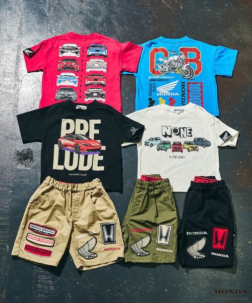 F.O.KIDS(エフオーキッズ)の「F.O.KIDS/エフオーキッズ HONDAコラボ4柄Tシャツ 天竺編み 車プリント 2026年春夏(Tシャツ/カットソー・キッズ・ブラック/レッド/オフホワイト/ブルー・130/140/150)」の21枚目の写真