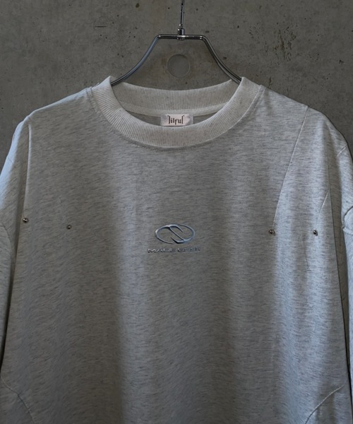 lilful(リルフル)の「【26年春夏新作】リベットデザインTシャツ(Tシャツ/カットソー・メンズ・ブラック/グレー・M/L)」の7枚目の写真