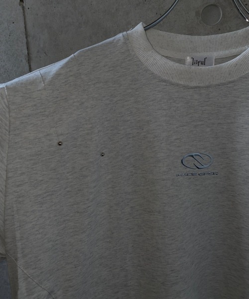 lilful(リルフル)の「【26年春夏新作】リベットデザインTシャツ(Tシャツ/カットソー・メンズ・ブラック/グレー・M/L)」の8枚目の写真