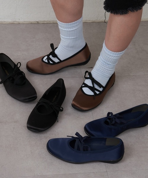 CIAOPANIC TYPY（チャオパニックティピー）の「【S～XL展開】バレエスニーカー（パンプス・レディース・ブラック/ネイビー/ブラウン・X-LARGE/LARGE/MEDIUM/SMALL）」の4枚目の写真