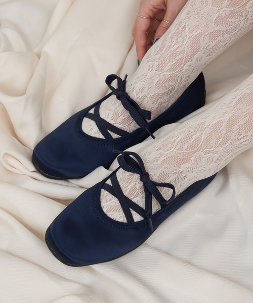 CIAOPANIC TYPY（チャオパニックティピー）の「【S～XL展開】バレエスニーカー（パンプス・レディース・ブラック/ネイビー/ブラウン・X-LARGE/LARGE/MEDIUM/SMALL）」の8枚目の写真