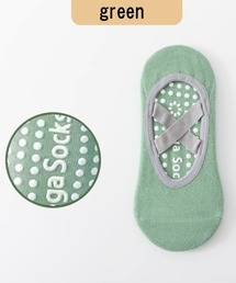 Coo+i（クーイ）の「くすみカラー 滑り止め付き クロスストラップヨガソックス（ソックス/靴下）」