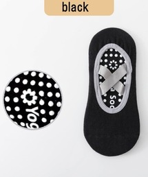 Coo+i（クーイ）の「くすみカラー 滑り止め付き クロスストラップヨガソックス（ソックス/靴下）」