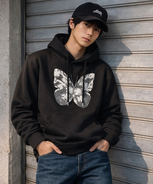 GRAVER（グレーバー）の「[ユニセックス]NAVI フードパーカー_3カラー（パーカー・レディース・スカイブルー/Cream/ブラック・SMALL/MEDIUM/LARGE）」の8枚目の写真