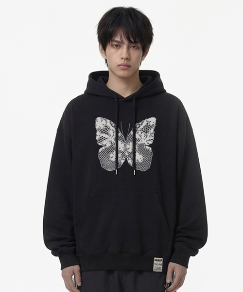 GRAVER（グレーバー）の「[ユニセックス]NAVI フードパーカー_3カラー（パーカー・レディース・スカイブルー/Cream/ブラック・SMALL/MEDIUM/LARGE）」の10枚目の写真