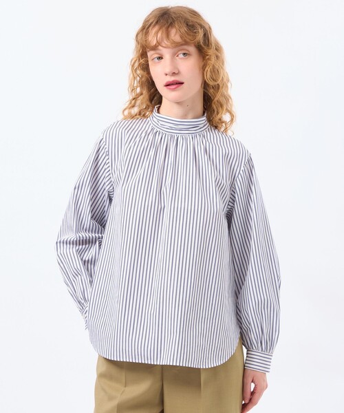 MACKINTOSH PHILOSOPHY(マッキントッシュ フィロソフィー)の「THOMAS MAISON ロールカラーブラウス(シャツ/ブラウス・レディース・オフホワイト/ブルー系その他2・38)」の3枚目の写真