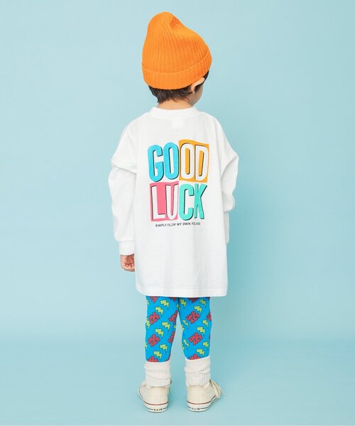 BREEZE（ブリーズ）の「バックボックスロゴTシャツ（Tシャツ/カットソー・キッズ・ブラック/オフホワイト・80/90/100/110/120/130/140）」の6枚目の写真